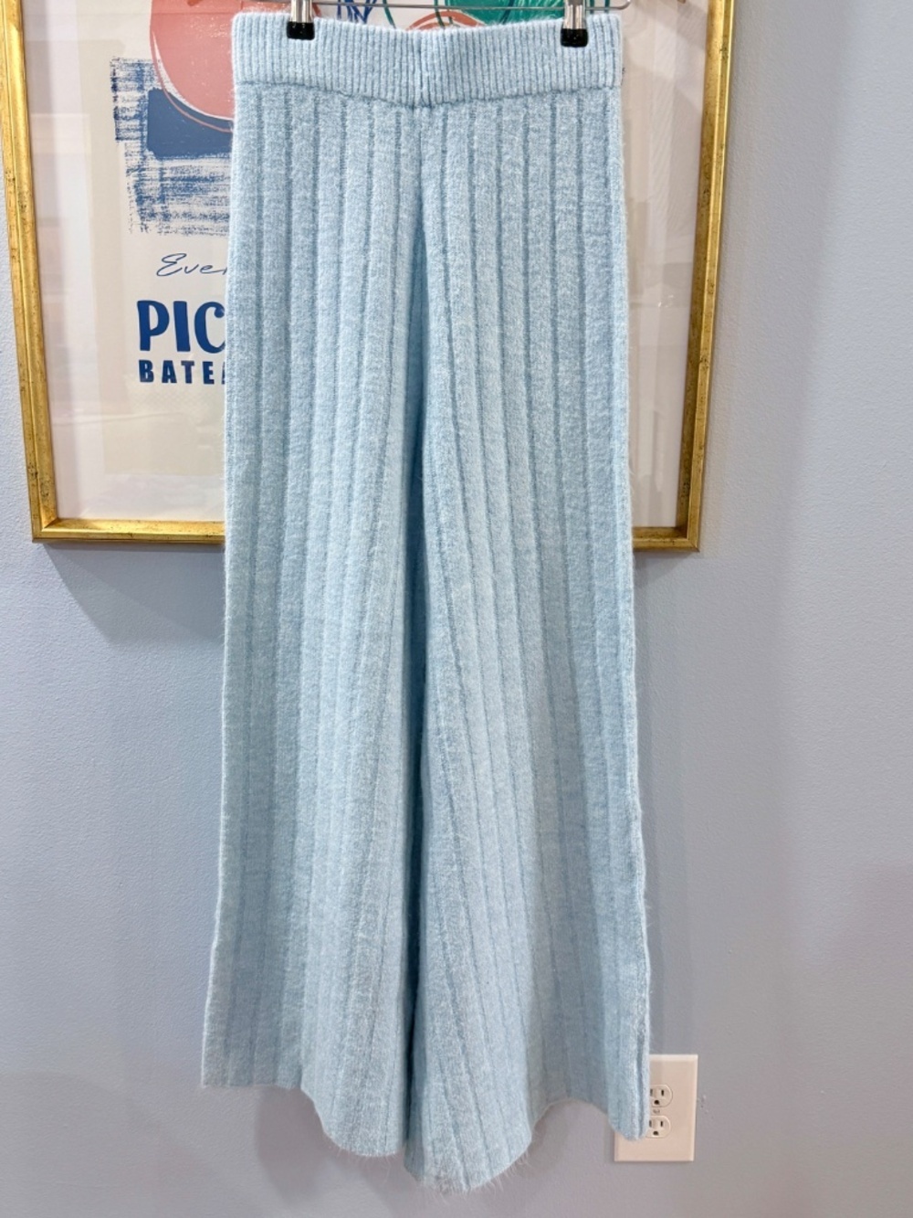 Sincerely Jules Knit Wide Leg Trouser Pants Small